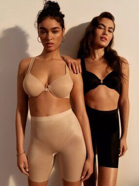 SPANX Thinstincts 2.0 high rise mid thigh shaper in Champagne beige NWT sz 1X